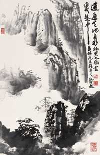 孔仲起 山水 立轴